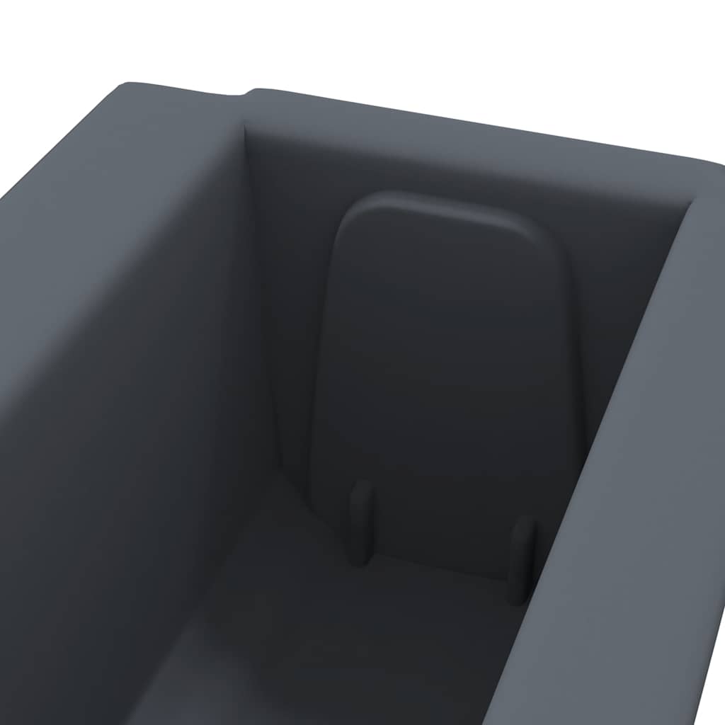 blomsterkasser til Euro-paller 12 stk. 36x13,5x9,5 cm PP grå