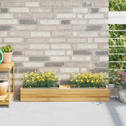 blomsterkasser til Euro-paller 12 stk. 36x13,5x9,5 cm PP grå