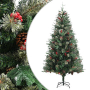 juletræ med grankogler 225 cm PVC & PE grøn