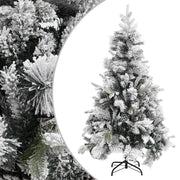 juletræ med puddersne og grankogler 195 cm PVC & PE