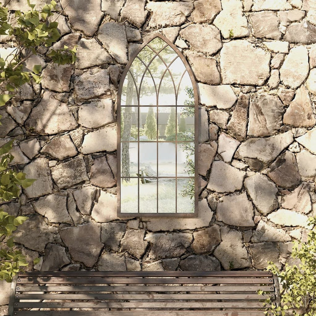 havespejl 100x45 cm jern sandfarvet