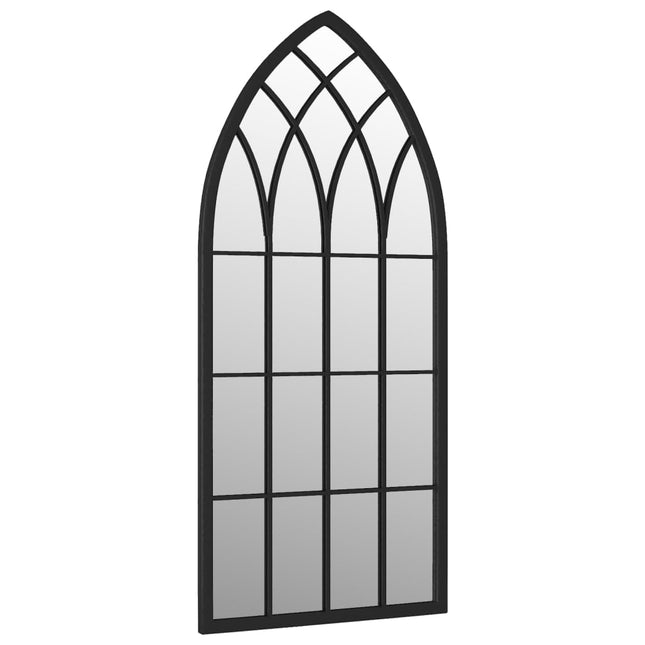 havespejl 100x45 cm jern sort