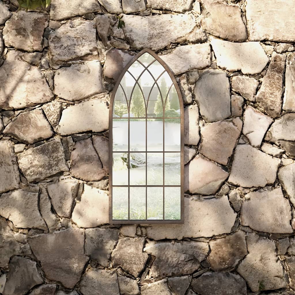 havespejl 70x30 cm jern sandfarvet