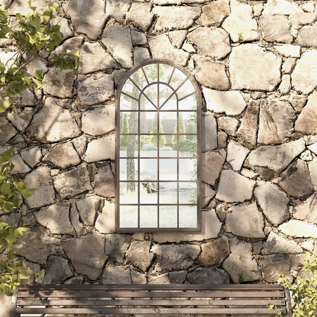 havespejl 90x45 cm jern sandfarvet