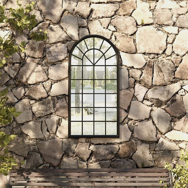 havespejl 90x45 cm jern sort