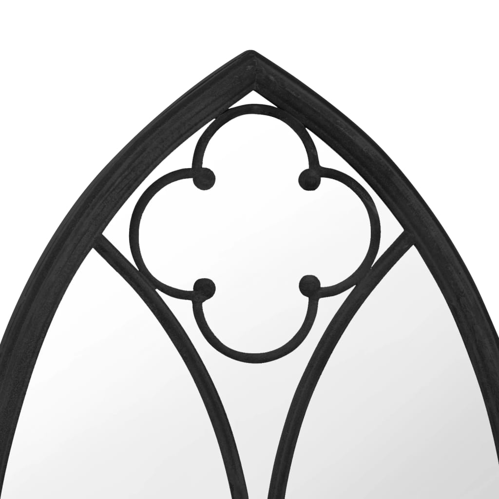 havespejl 100x45 cm jern sort