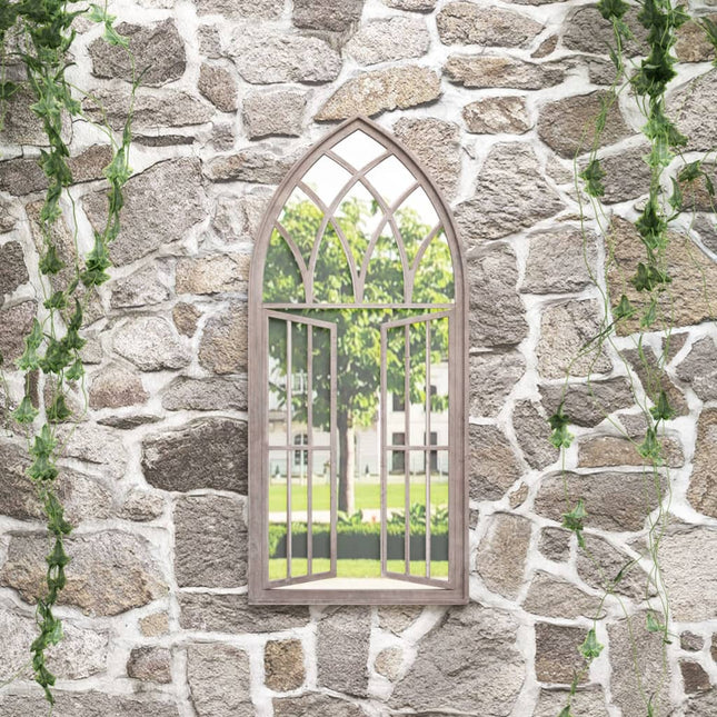 havespejl 100x45 cm jern sandfarvet