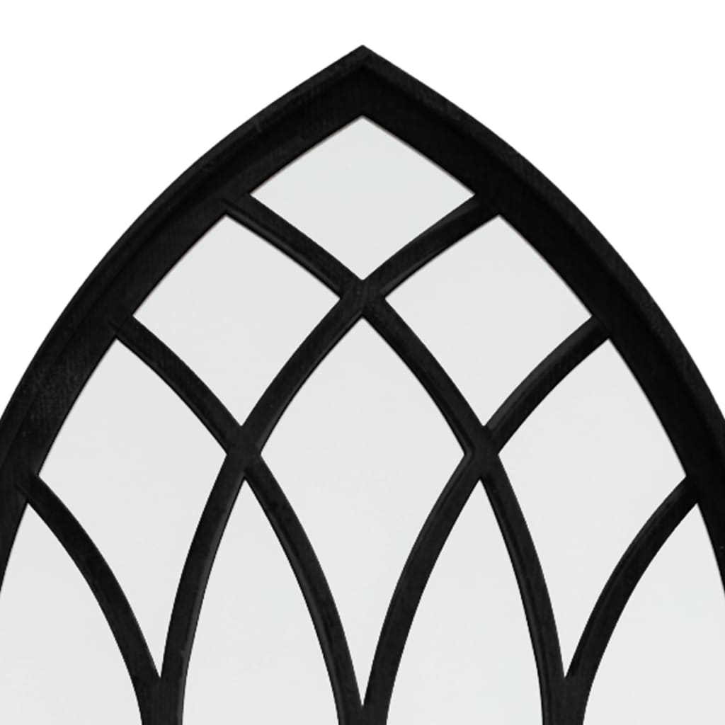 havespejl 100x45 cm jern sort