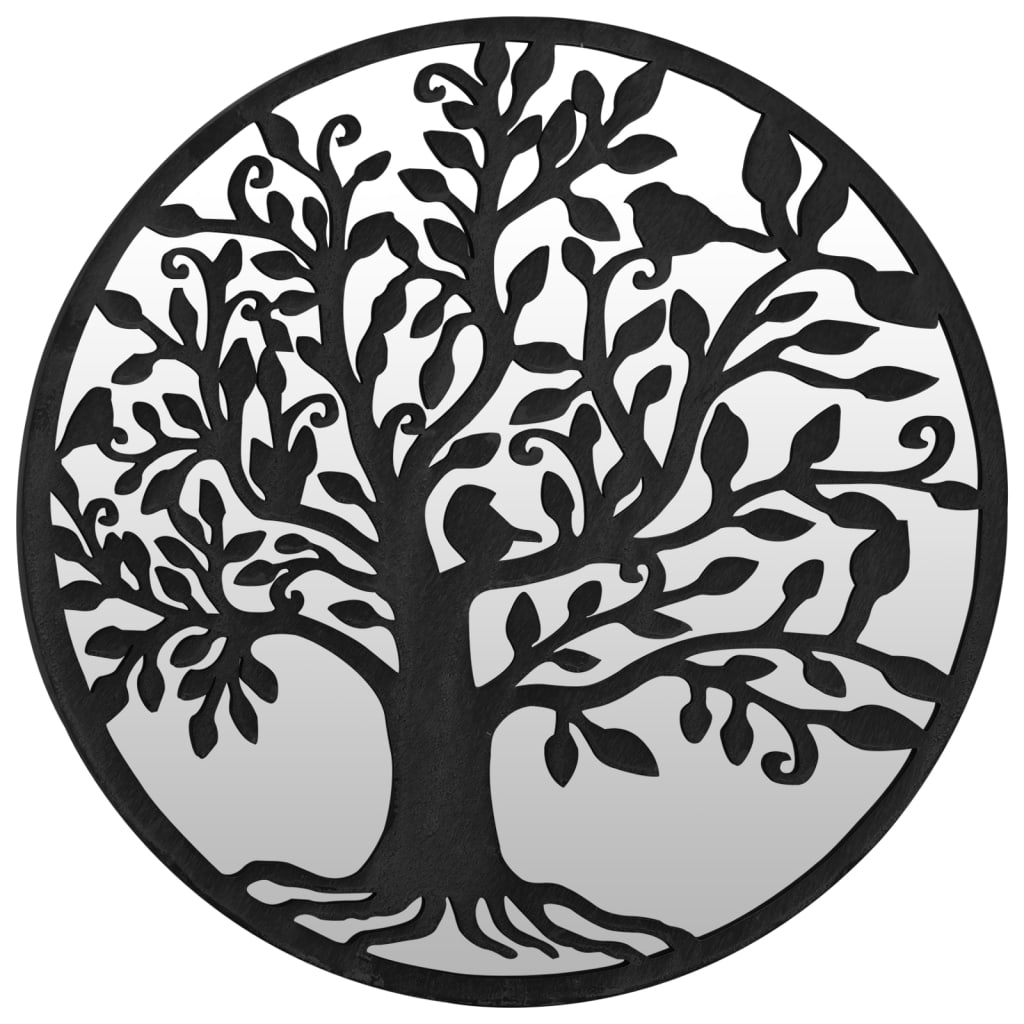 havespejl 40x2,5 cm rundt jern sort