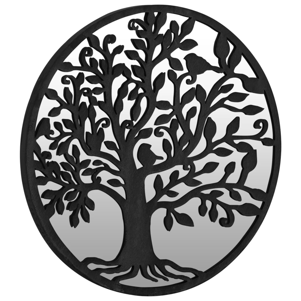 havespejl 40x2,5 cm rundt jern sort