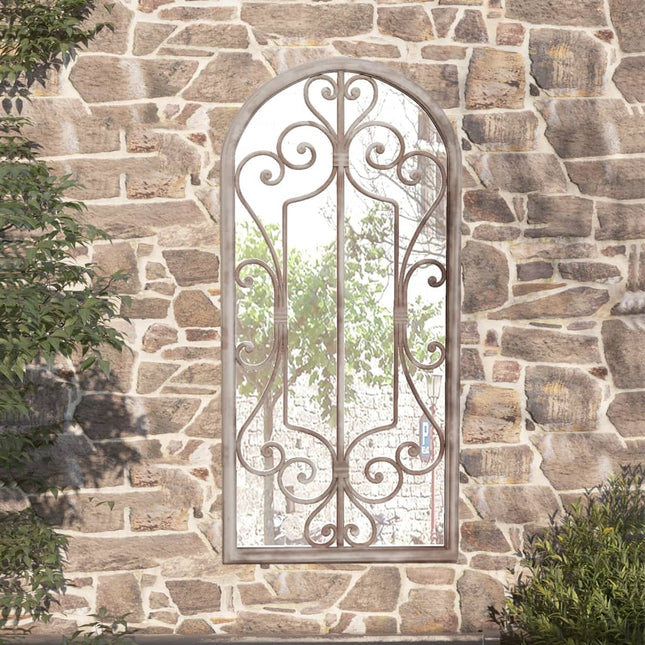 havespejl 100x45 cm jern sandfarvet