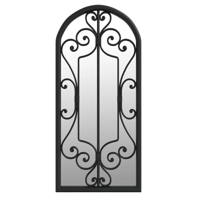 havespejl 100x45 cm jern sort
