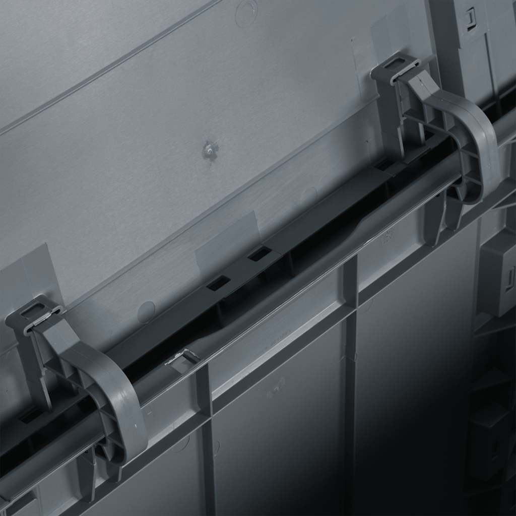 opbevaringsboks til haven 90 l PP-trælook grå