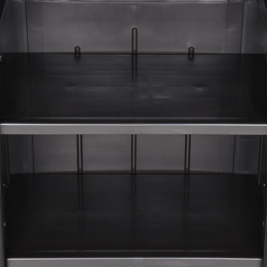 opbevaringsskab til haven 65x45x172 cm polyrattan sort