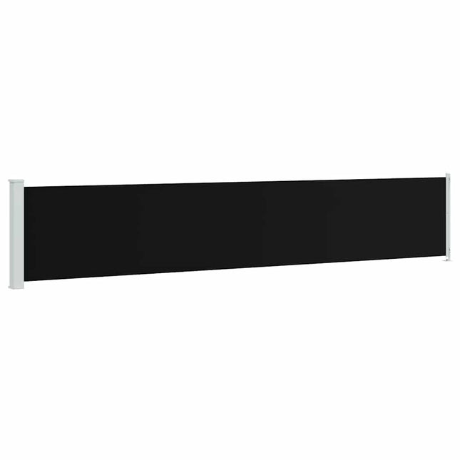 sammenrullelig sidemarkise til terrassen 117x614 cm sort