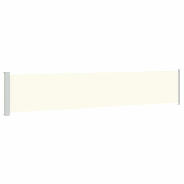 sammenrullelig sidemarkise til terrassen 117x614 cm cremefarvet