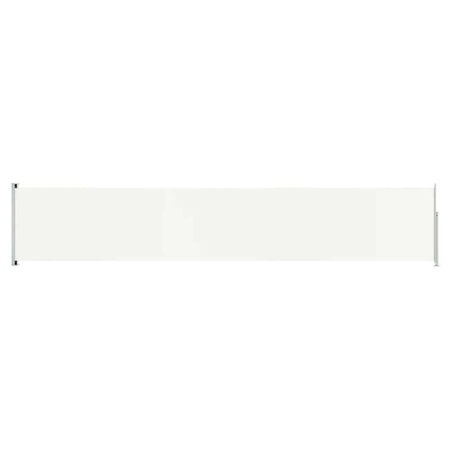 sammenrullelig sidemarkise til terrassen 117x600 cm cremefarvet
