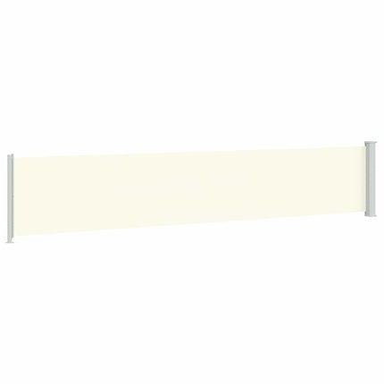sammenrullelig sidemarkise til terrassen 117x600 cm cremefarvet