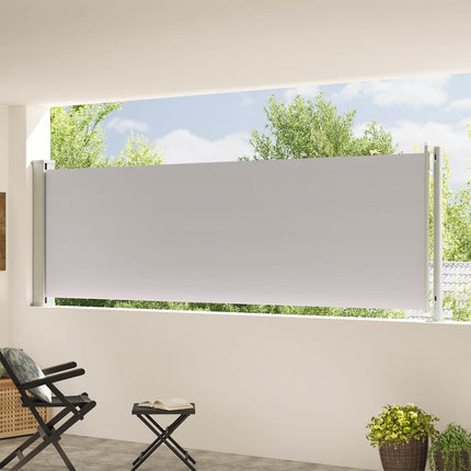 sammenrullelig sidemarkise til terrassen 117x600 cm grå