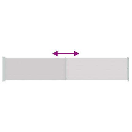 sammenrullelig sidemarkise til terrassen 117x600 cm grå