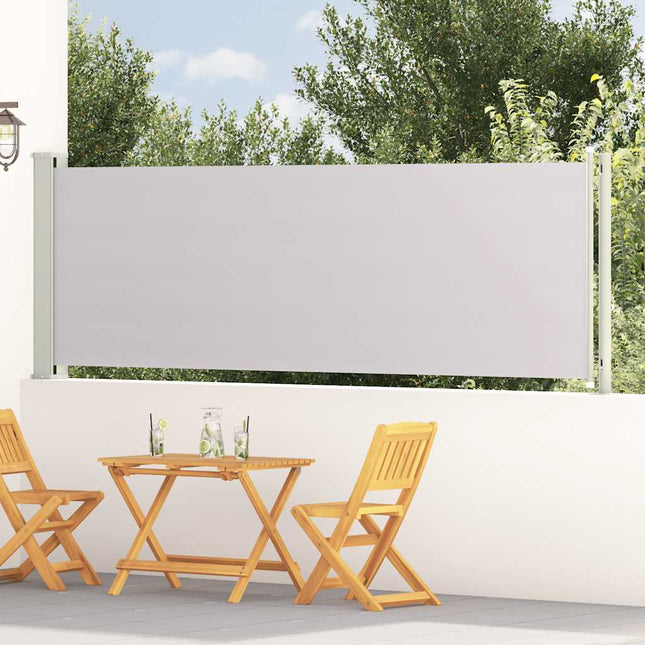 sammenrullelig sidemarkise til terrassen 117x614 cm grå