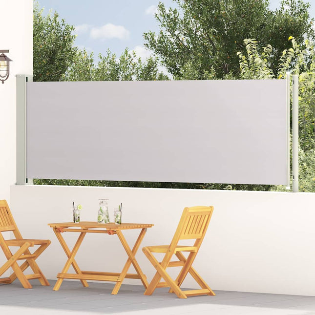 sammenrullelig sidemarkise til terrassen 117x600 cm grå