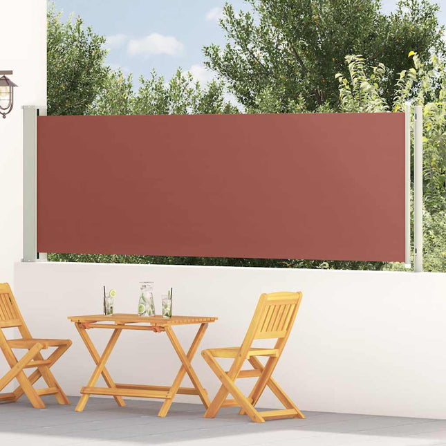sammenrullelig sidemarkise til terrassen 117x614 cm brun