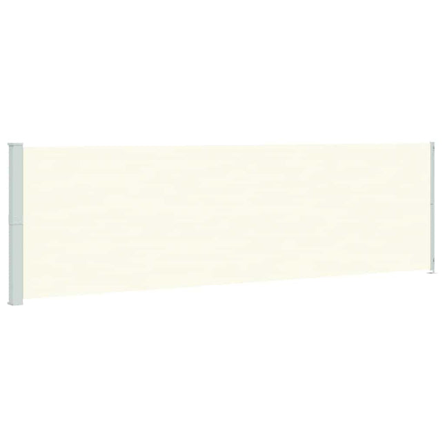 sammenrullelig sidemarkise til terrassen 180x614 cm cremefarvet
