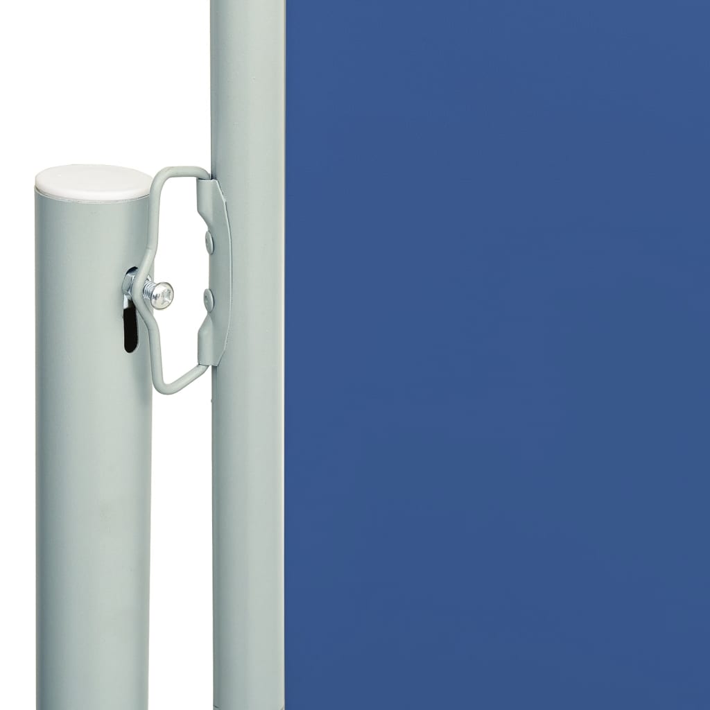 sammenrullelig sidemarkise til terrassen 180x600 cm blå