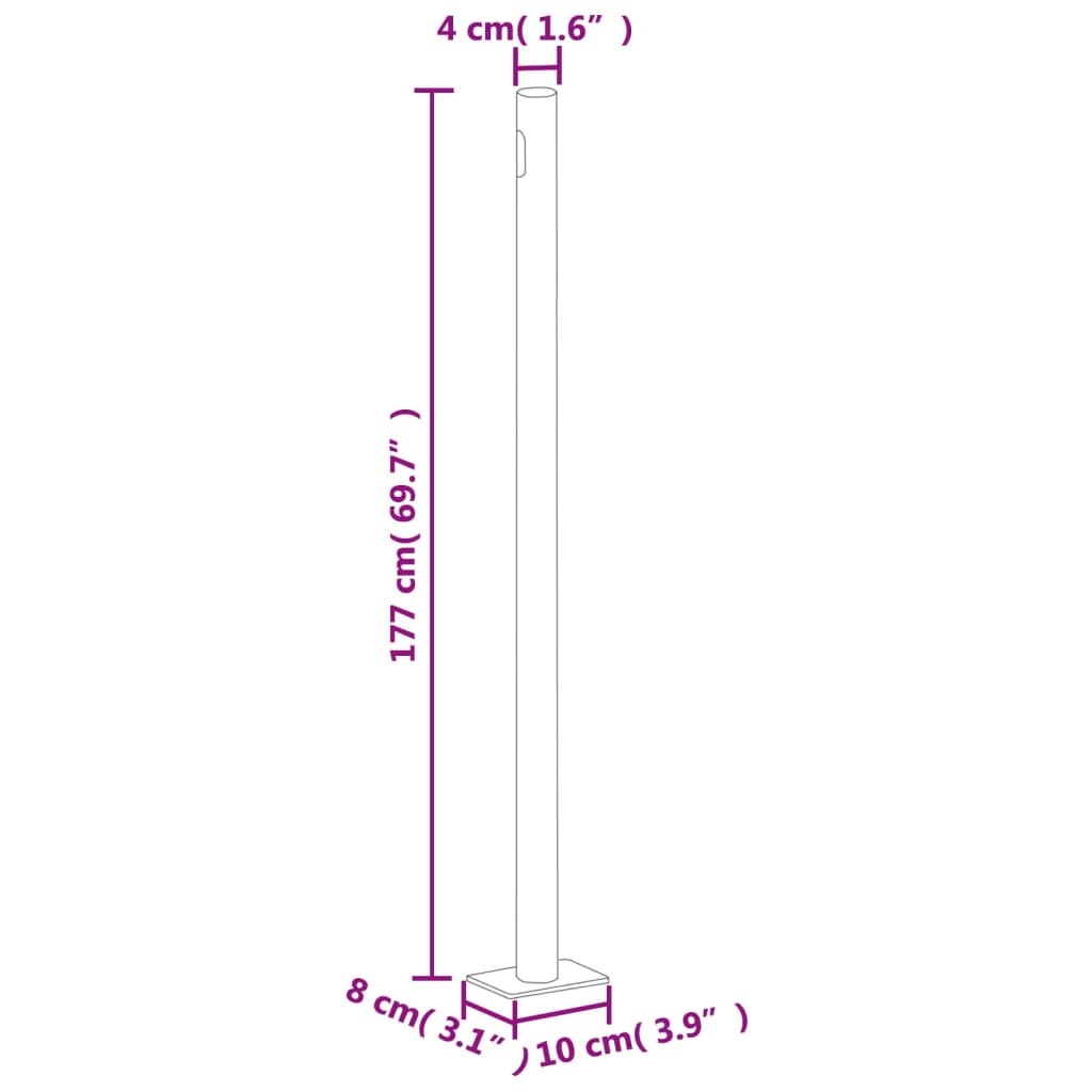 sammenrullelig sidemarkise til terrassen 180x600 cm blå