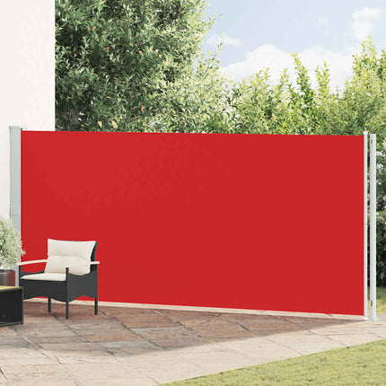 sammenrullelig sidemarkise til terrassen 180x600 cm rød
