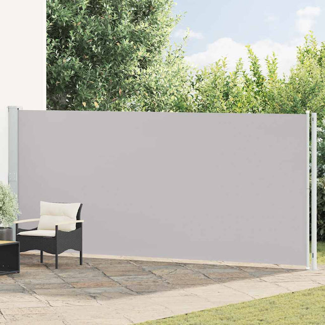 sammenrullelig sidemarkise til terrassen 180x614 cm grå