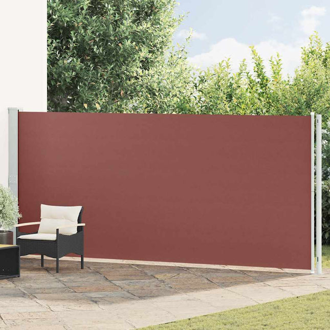 sammenrullelig sidemarkise til terrassen 180x600 cm brun