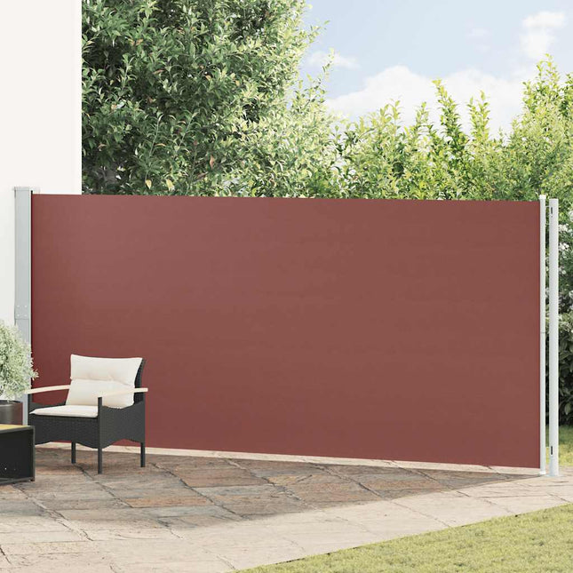 sammenrullelig sidemarkise til terrassen 180x600 cm brun