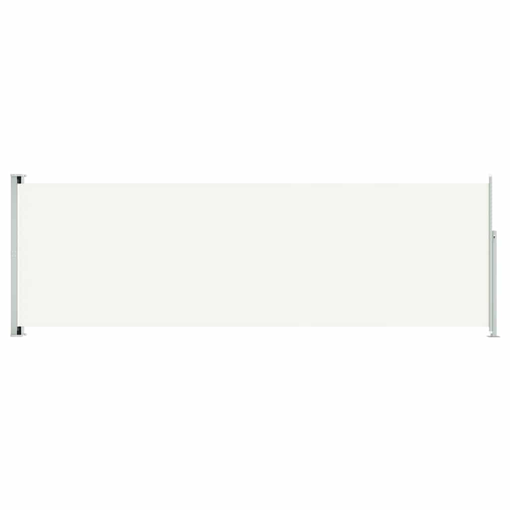 sammenrullelig sidemarkise til terrassen 200x600 cm cremefarvet