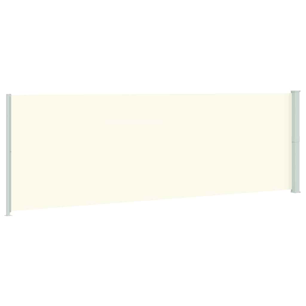 sammenrullelig sidemarkise til terrassen 200x600 cm cremefarvet