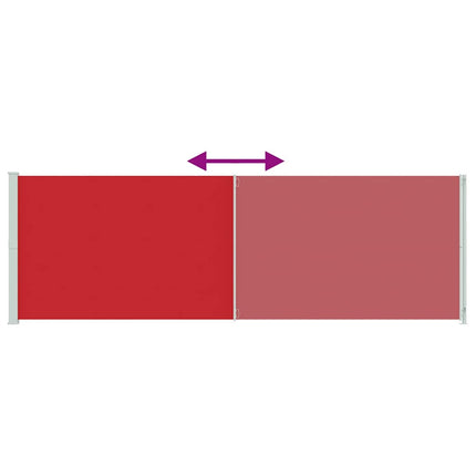 sammenrullelig sidemarkise til terrassen 200x600 cm rød