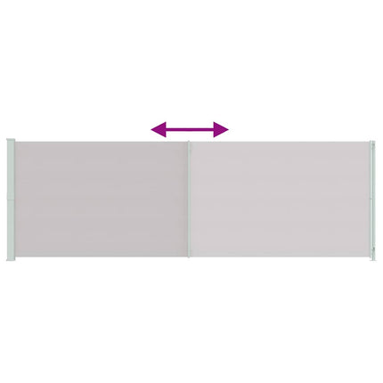 sammenrullelig sidemarkise til terrassen 200x614 cm grå
