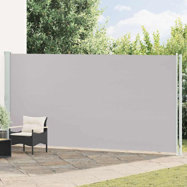 sammenrullelig sidemarkise til terrassen 200x614 cm grå
