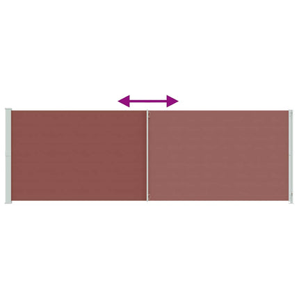 sammenrullelig sidemarkise til terrassen 200x600 cm brun