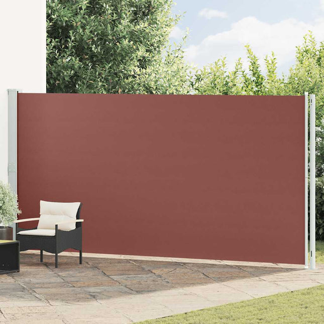 sammenrullelig sidemarkise til terrassen 200x614 cm brun