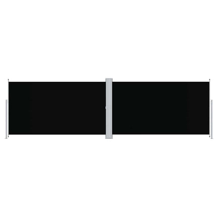 sammenrullelig sidemarkise 180x600 cm sort