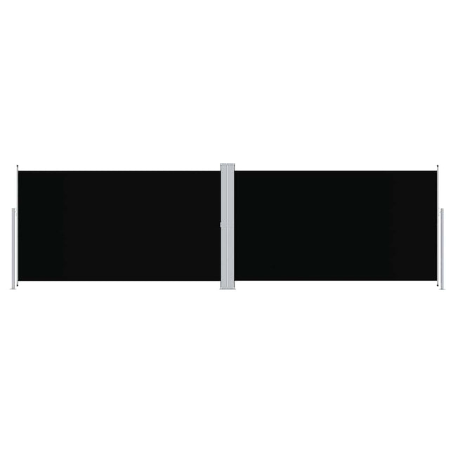 sammenrullelig sidemarkise 180x600 cm sort