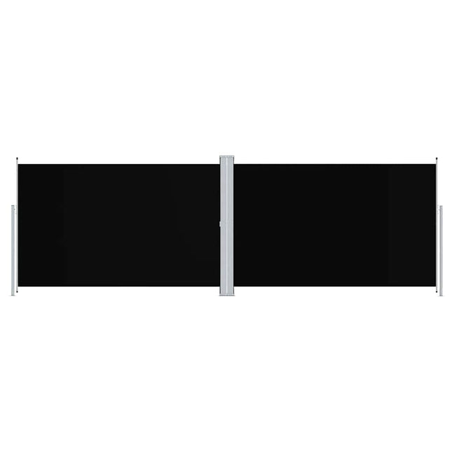 sammenrullelig sidemarkise 200x600 cm sort