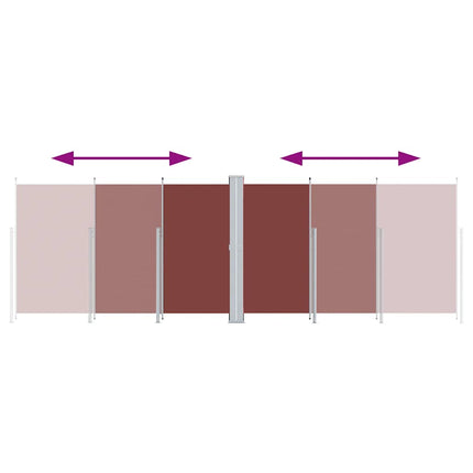 sammenrullelig sidemarkise 200x600 cm brun