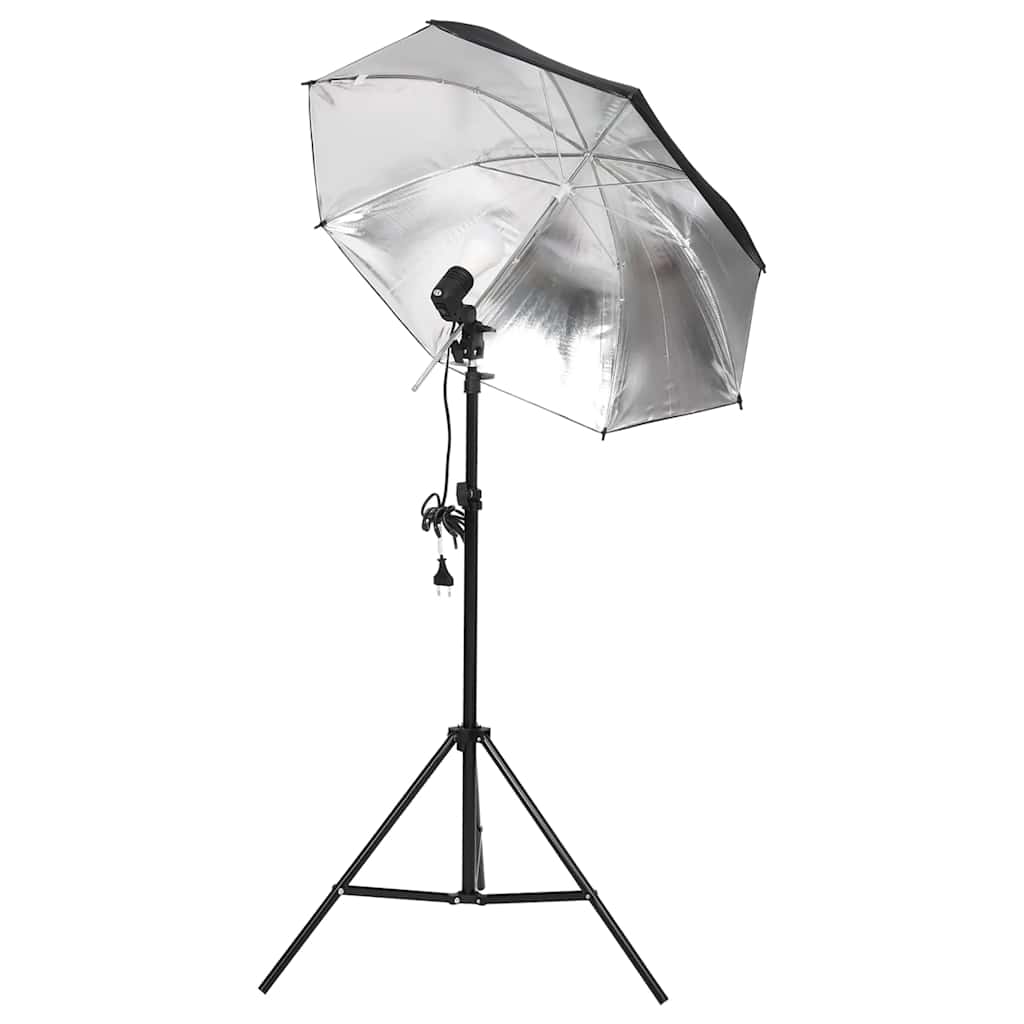 belysningssæt til fotostudio med stativer og paraplyer