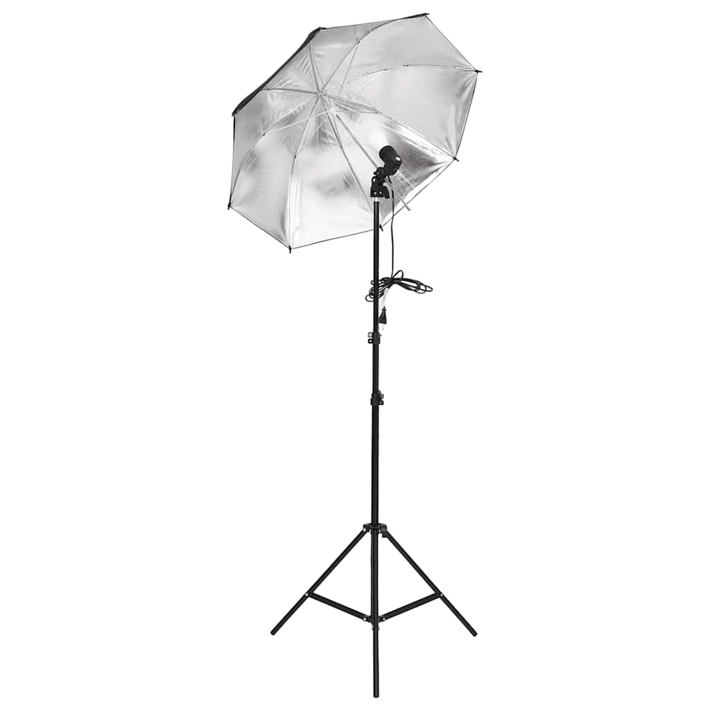 belysningssæt til fotostudio med stativer og paraplyer