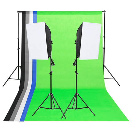 fotolamper med baggrunde og softboxes