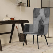 lænestol ægte læder grå