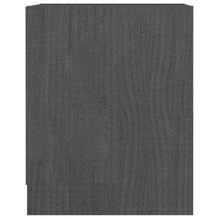 sengeborde 2 stk. 35,5x33,5x41,5 cm massivt fyrretræ sort grå